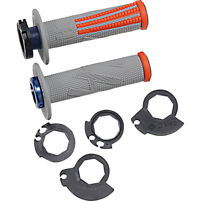 ODI 0630-2644 H36EPGO Emig Pro V2 Lock-On Grips Grips - Emig - Pro - V2 - Gray/Orange