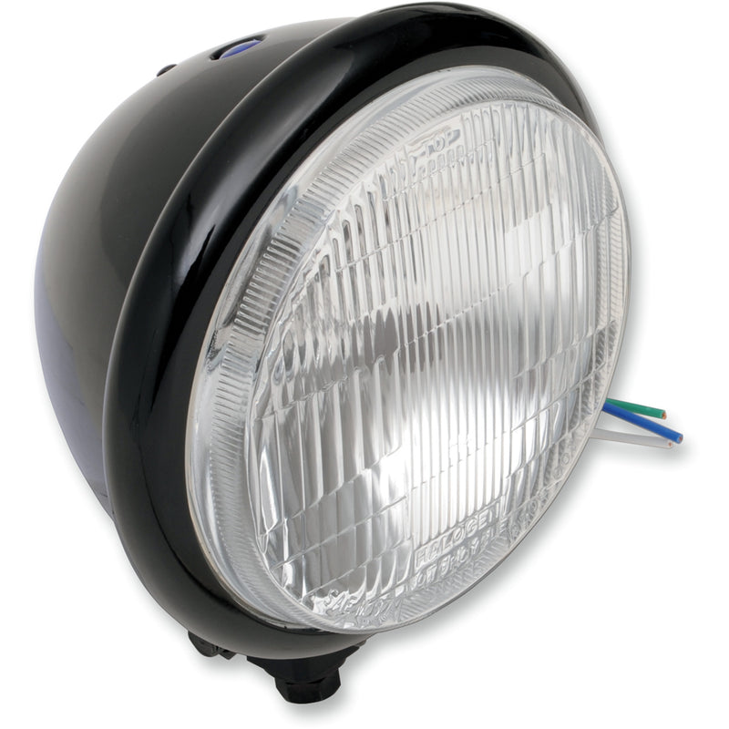 DRAG SPECIALTIES 2001-0553 5-3/4" Headlight Assemblies — Headlight Bottom Mount H4 Headlight - 5-3/4" - Black