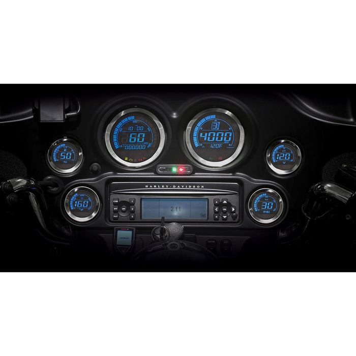 KOSO NORTH AMERICA 2210-0495 BA050905 Six-Piece Gauge Kit HD-02 6-Piece Gauge Kit - Silver