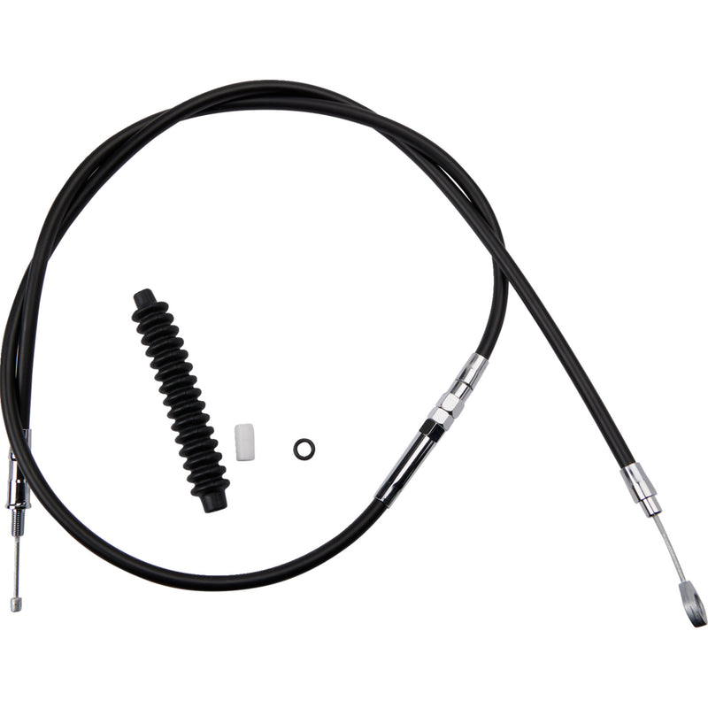 Drag Specialties High-Efficiency Black Vinyl Clutch Cable 61-1/4" For Harley Sportster 1986-1995