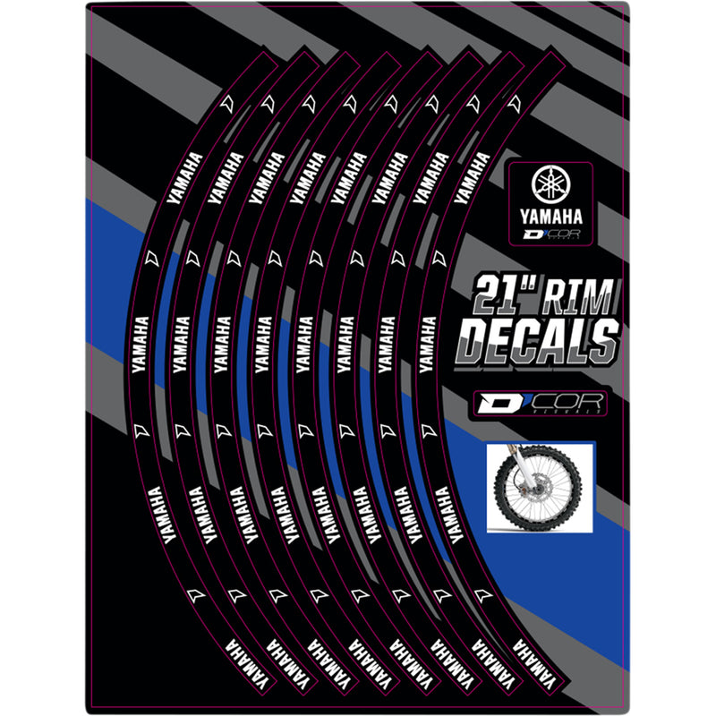 D'COR VISUALS 4320-2364 40-80-208 Rim Decal yamaha logo - 21" front