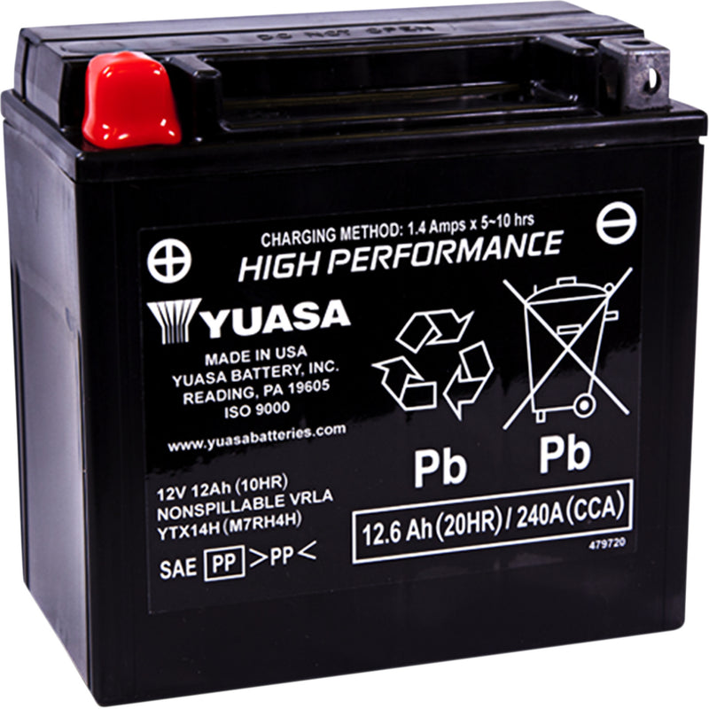 Yuasa YTX Battery - YUAM7RH4H For Harley Sportster 2002-2007 | BMW Motorcycles 2005-2014 | Kawasaki Motorcycles 1993-2014