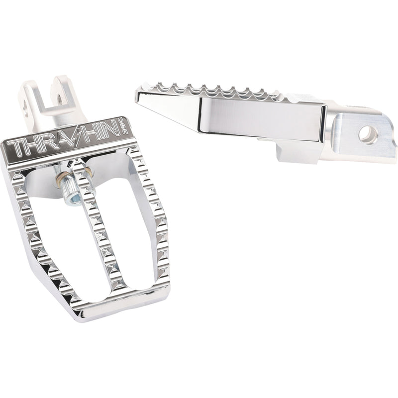 THRASHIN SUPPLY CO. 1620-2615 TSC-2019-3-SF Militant Footpegs - Front - Chrome