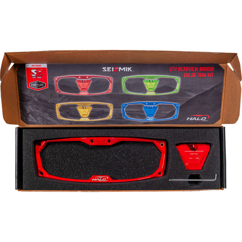 SEIZMIK 0641-0270 56-18100 Halo-RA Series Cast Aluminum Rearview Trim Kit Trim Kit - Halo-RA Series/Rear View/Mirror - Red