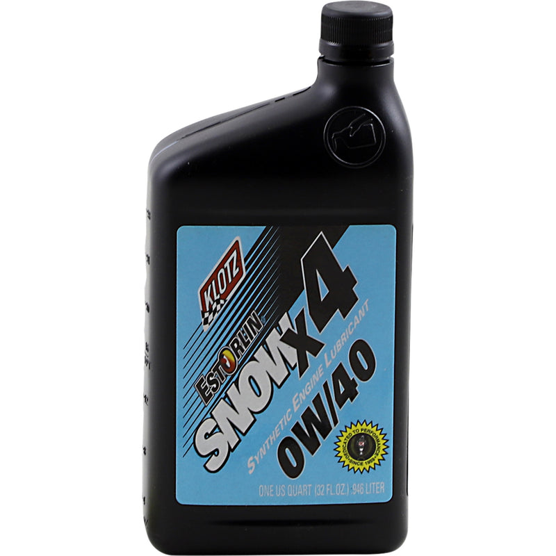 KLOTZ OIL 3601-0135 KE840 Snow X4® Pure Estorlin® Synthetic 4-Stroke Engine Oil X4 Snow Oil - 0W-40 - 1 U.S. quart
