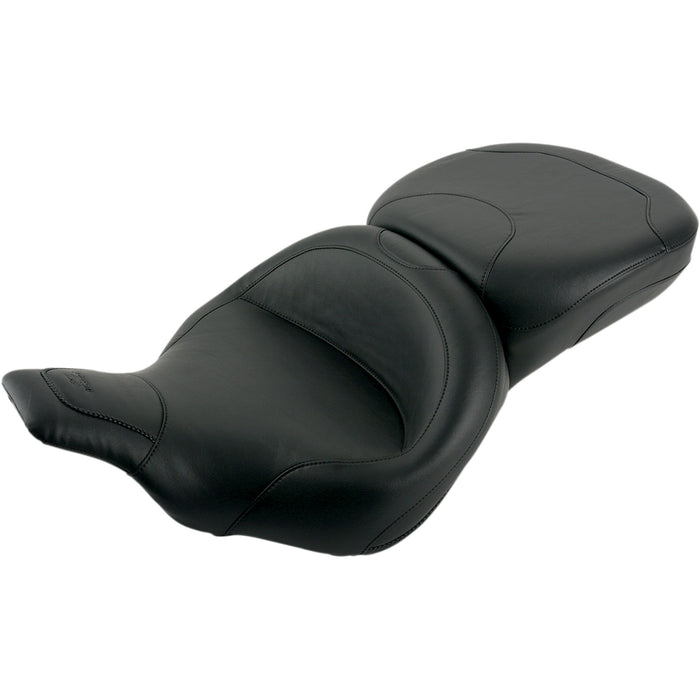 MUSTANG 0805-0037 75449 One-Piece 2-Up Ultra Touring Seat - Vintage Wide Touring Seat - FLH/FLT '97-'07