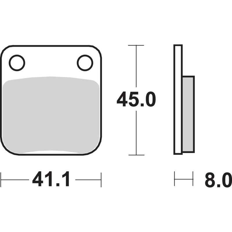 Sbs Brake Pad - 536HF For Honda 250 1981 | Hyosung 450 Street 2008-2012 | Polaris Trail Boss 250 4x4 1987 | Tank Sports Racer 2008
