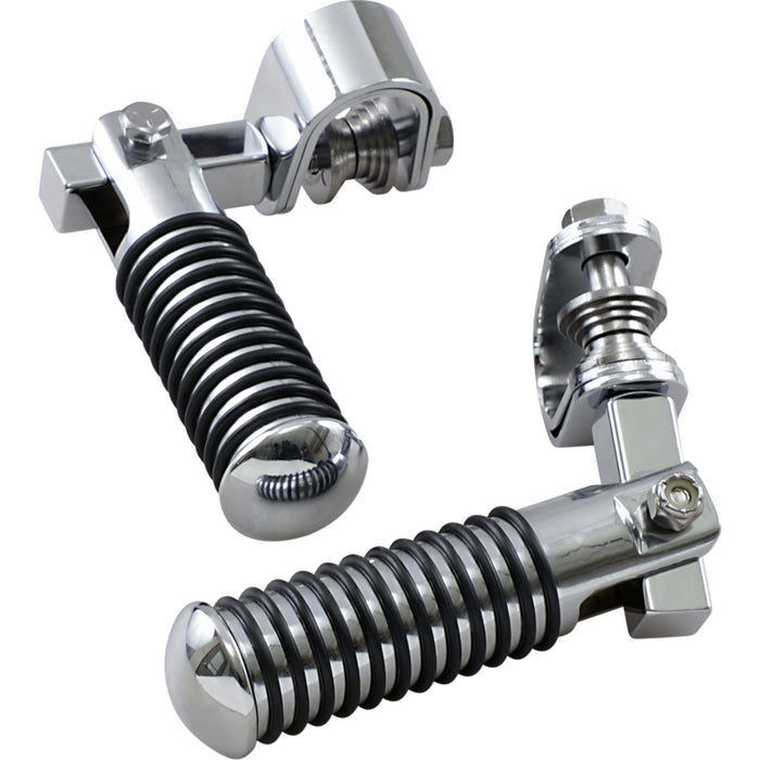 DRAG SPECIALTIES DS-253300 Clamp Mount Footpegs U-Clip Footpeg - 1-1/4"
