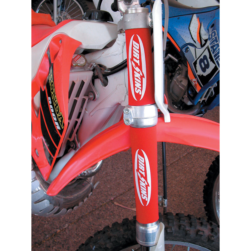 SCHAMPA & DIRT SKINS 0406-0003 DSFRKSKN01-3 Dirt Skins™ Fork Covers Fork Covers - 2 mm Neoprene - Red/White - Standard
