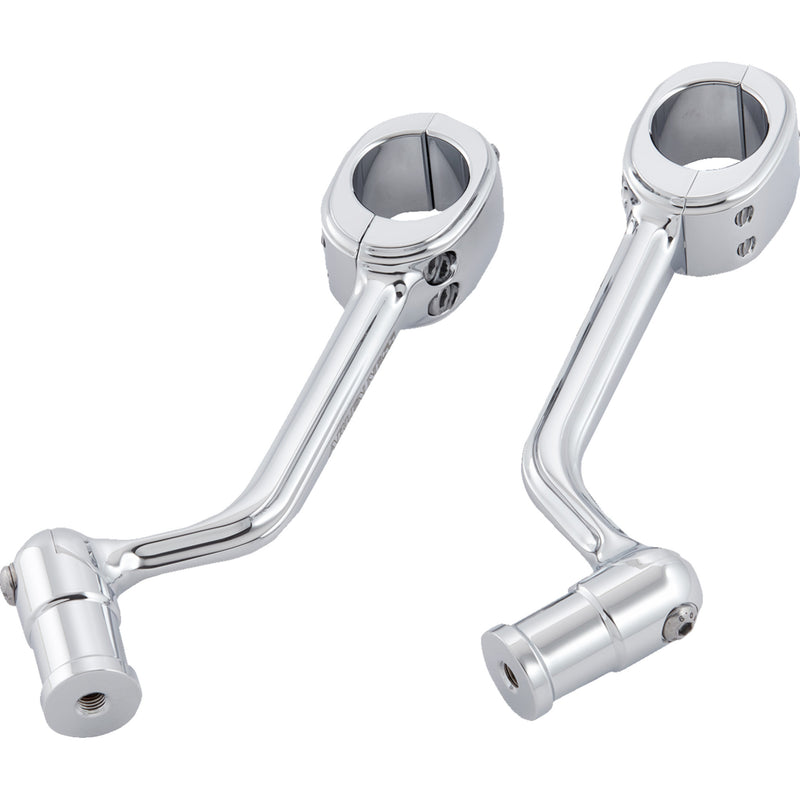 ARLEN NESS 1624-0403 400-044 Highway Peg Mounts - Forged Highway Peg Mounts - Chrome
