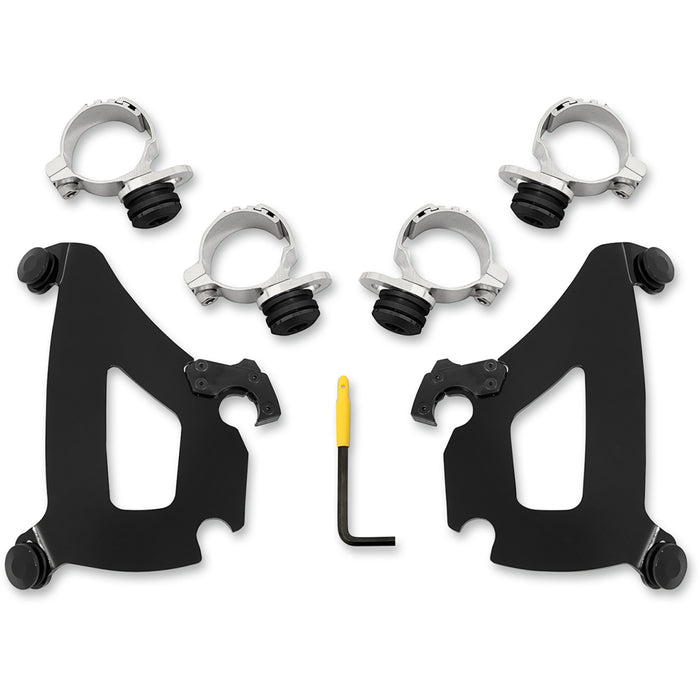 MEMPHIS SHADES 2321-0401 MEB2026 Bullet Fairing Mount Kit Bullet Mounting Kit - Black - Scout