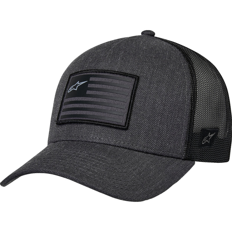 ALPINESTARS 2501-4454 1211-81013-1910-OS Flag Snapback Hat heather charcoal/black