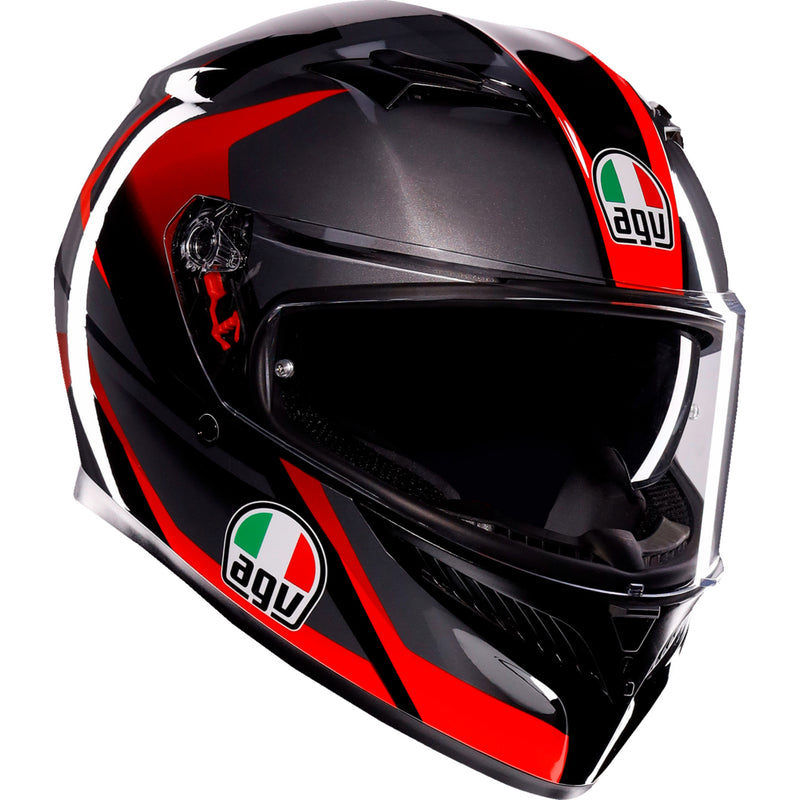 AGV K3 Striga Helmet - Black/Gray/Red