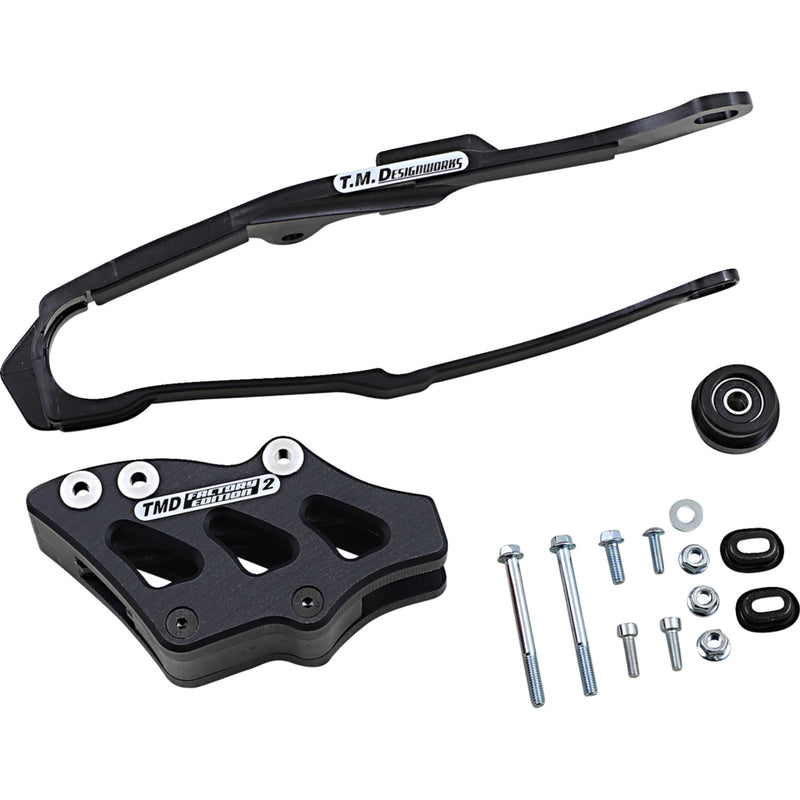 T.M. DESIGNWORKS 1231-1344 DCK-OR15-BK Chain Guide and Slider Kit Chain Guide/Slider - Honda - Black