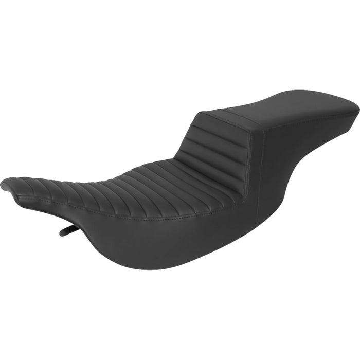 SADDLEMEN 0801-1427 897-07-191 Tour Step-Up Seat - Tour Step-Up Seat -Tuck-n-Roll - Black - FL '97-'07