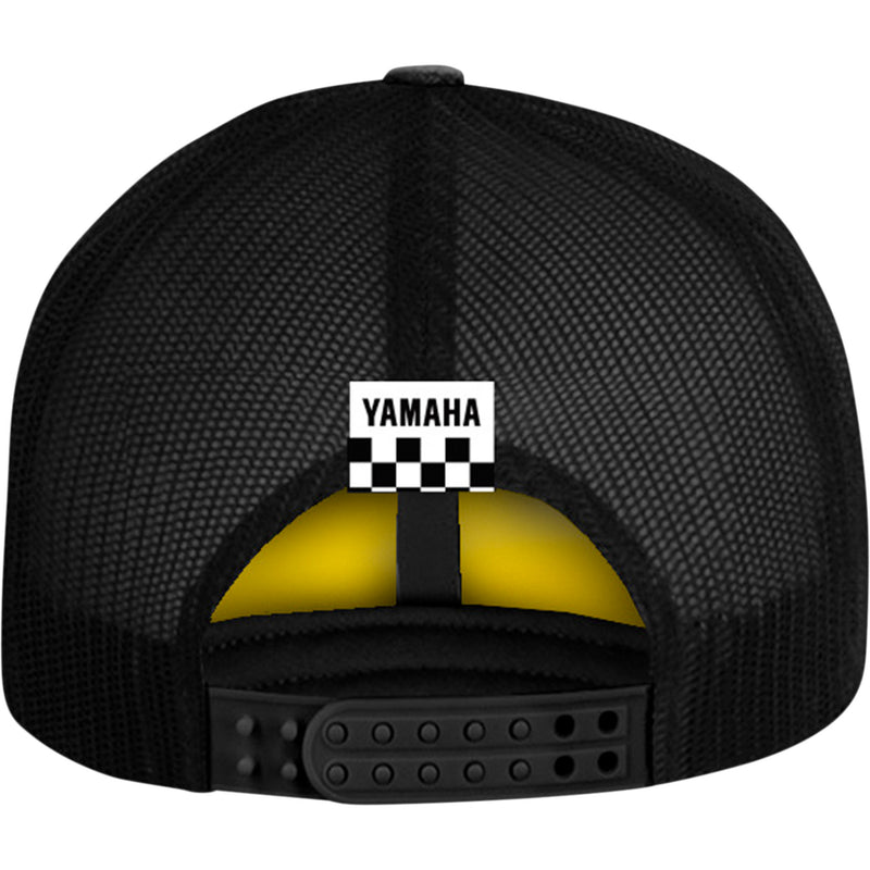 YAMAHA APPAREL 2501-3917 NP21A-H2738 Yamaha Flat Bill Hat Yamaha Moto Camper Hat - Black