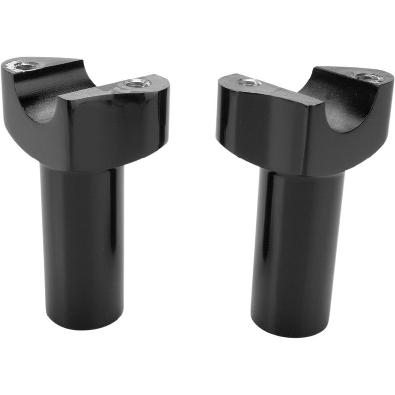 DRAG SPECIALTIES 0602-0404 Forged Aluminum Handlebar Risers straight - 3-1/2" - black