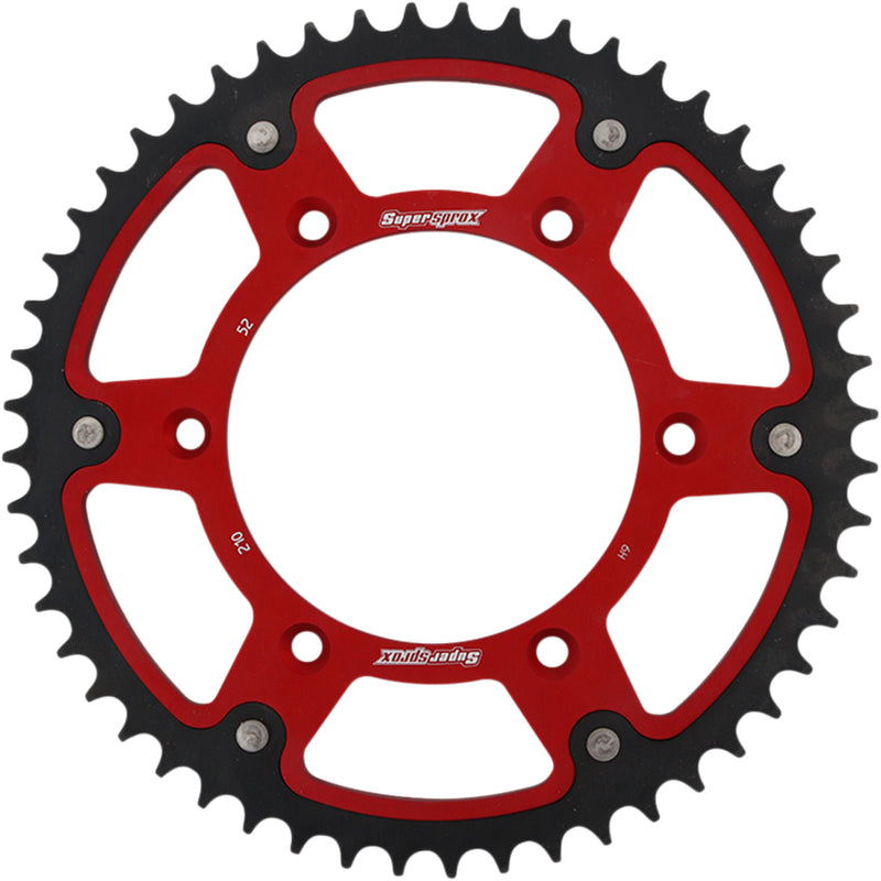 SUPERSPROX 1210-1978 RST-210-52-RED Stealth Rear Sprocket 52 tooth - red - honda