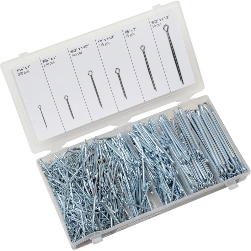 PERFORMANCE TOOL 2402-0109 W5204 1,000-Piece Cotter Pin Assortment Cotter Pin Assortment - 1000-Piece