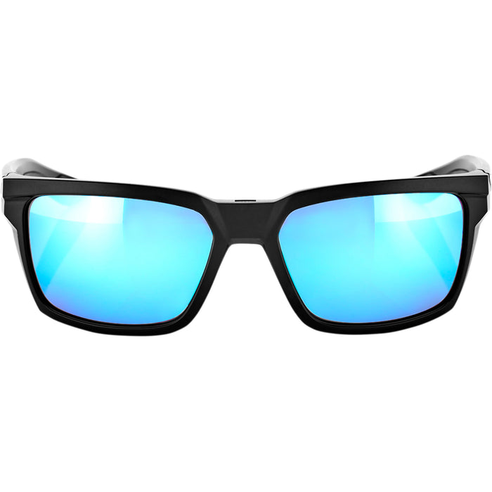 100% 2610-1092 61030-019-75 Daze Sunglasses matte black - blue mirror
