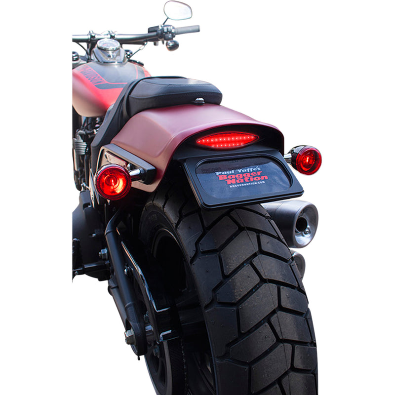Paul Yaffe Bagger Nation License Plate Holder - PYO:LPF-M8FB-SB For Harley Softail 2018-2020