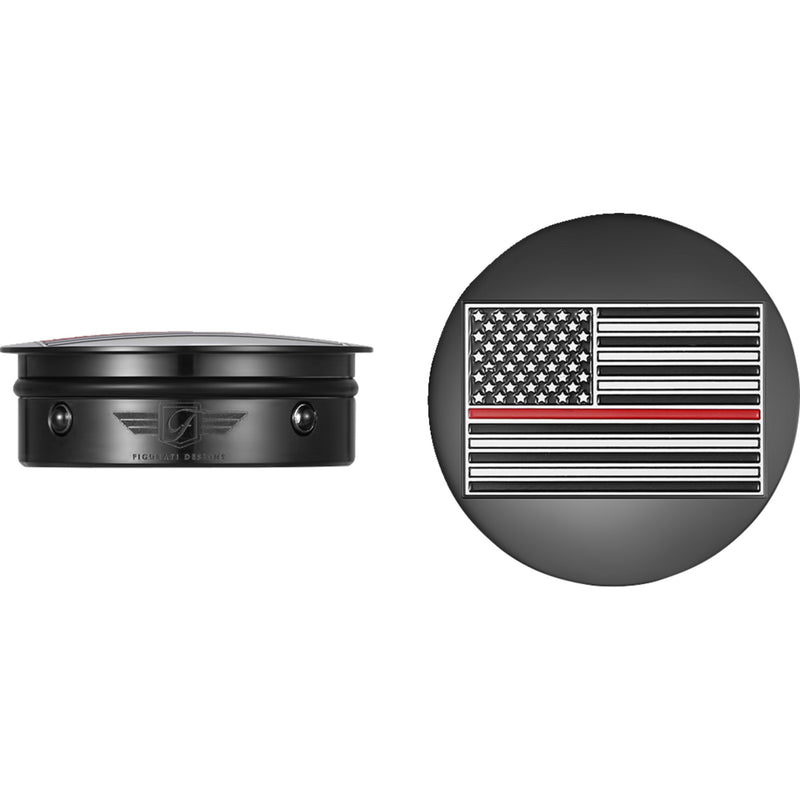 Figurati Designs Cover - FD75-AFRL-BLK For Harley Motorcycles 1980-2026
