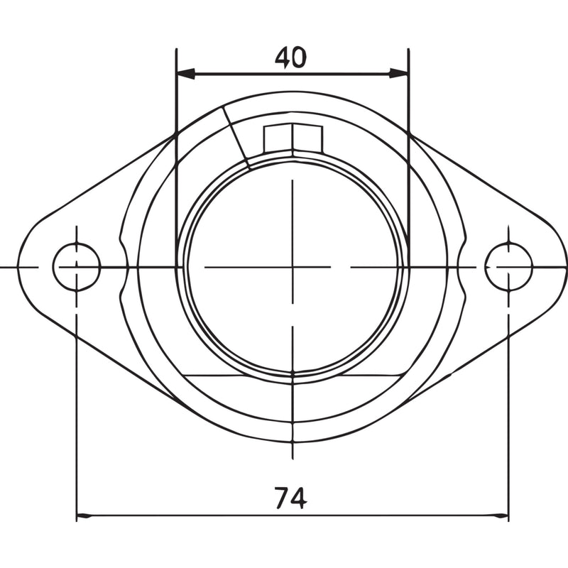 Parts Unlimited Mounting Flange - 07-100-13 For Arctic Cat Snowmobiles 1984-2005 | Ski-Doo Snowmobiles 1976-1982
