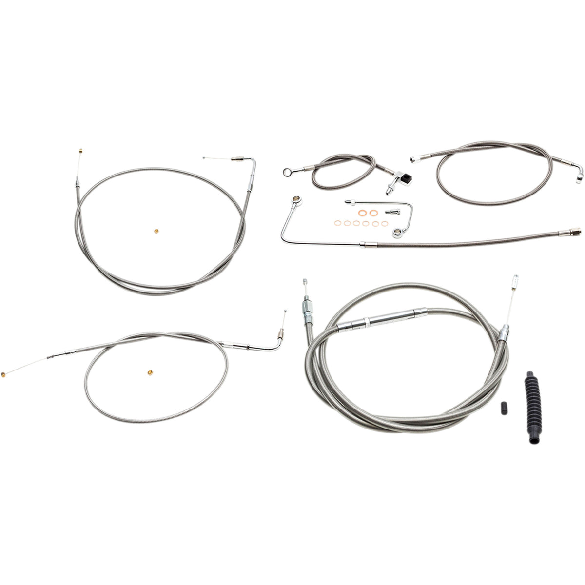 LA CHOPPERS 0610-1784 LA-8151KT-19 Standard Stainless Braided