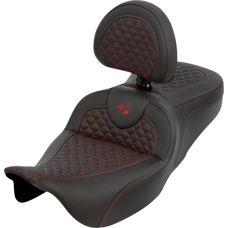 Saddlemen Roadsofa™ Seat - 808-07B-208B4 For Harley Touring 2008-2024