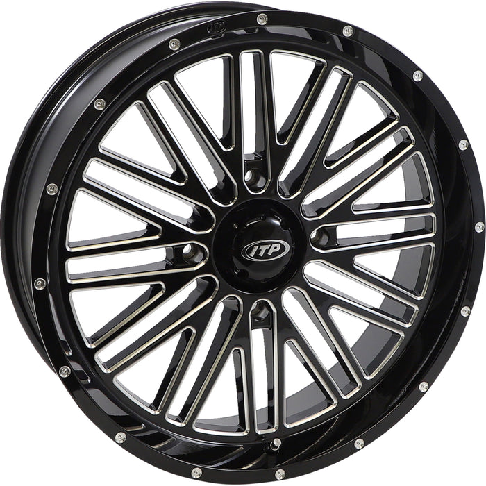 ITP 0230-1345 2422787731B Momentum Wheel Wheel - Momentum - Front/Rear - Black/Milled - 24x6.5 - 4/156 - 4+2.5 (+10 mm)