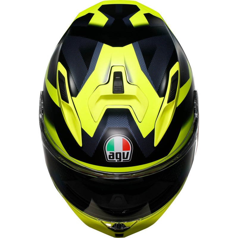 AGV K7 Glimpse Helmet - Matte Black/Yellow Fluo