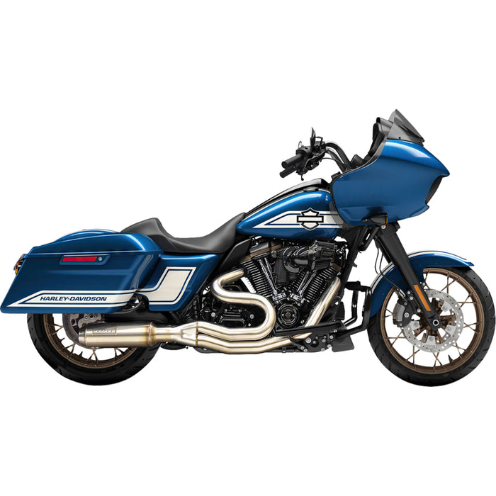 BASSANI XHAUST 1800-2696 1F98SSE 2-into-1 Exhaust System with Super Bike Muffler - Stainless Steel - 49-State