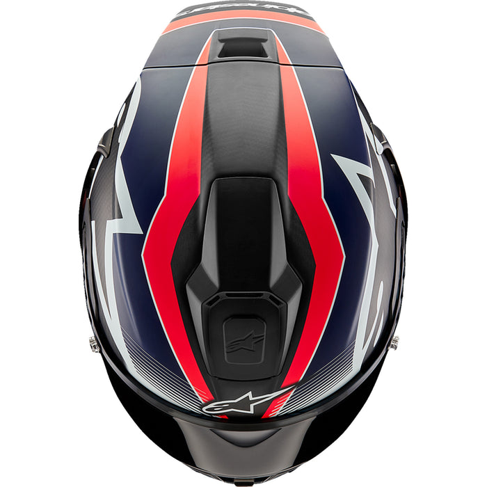ALPINESTARS Supertech R10 Team Helmet - Matte Black/Carbon Red Fluo/Blue