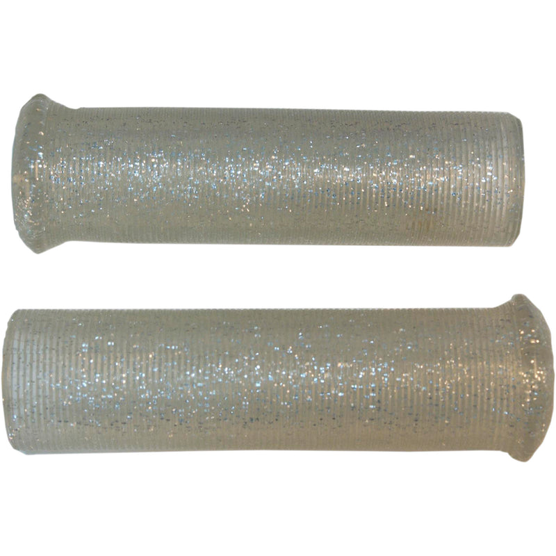 EMGO 0630-1758 42-21119 Star Fire Flake Grips Grips - Retro - Metal - 1" - Silver