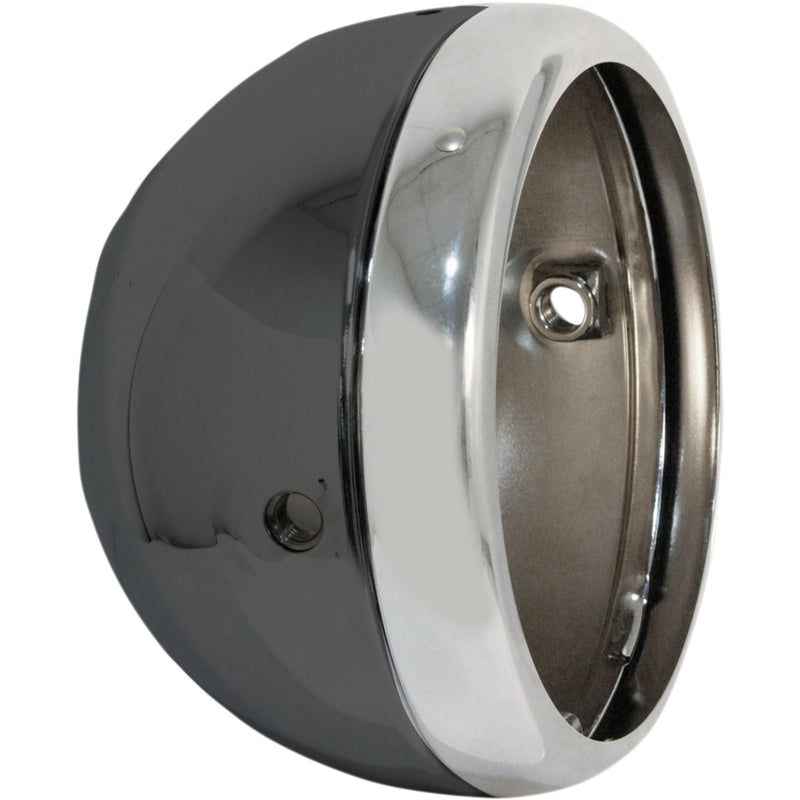 EMGO 2001-1184 66-65074 Lucas Style 5-3/4" Side Mount Headlight Shells 5 3/4" Lucas Style Headlight Shell - Black