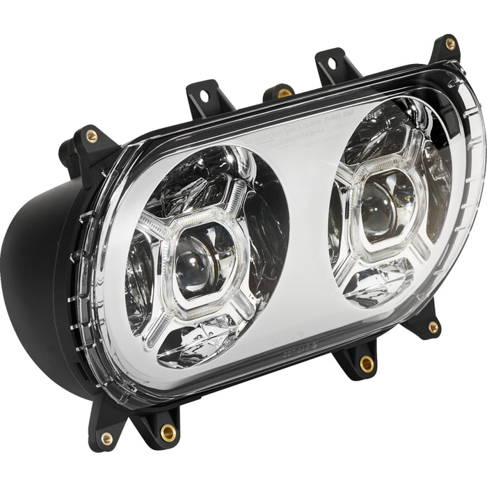 CUSTOM DYNAMICS 2001-2604 CD-RG-H-C Double-X LED Headlight - Chrome - Road Glide
