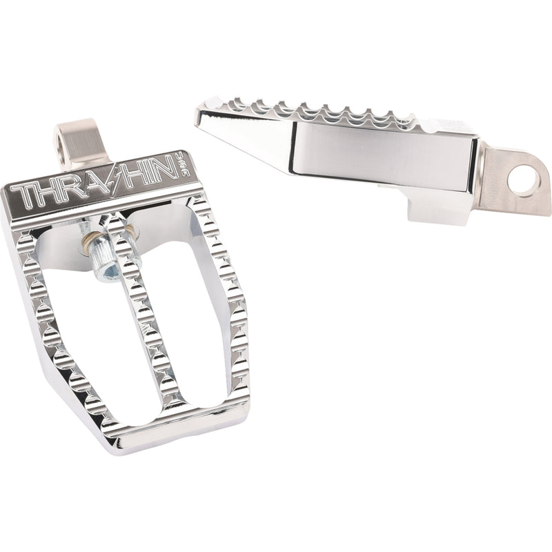 THRASHIN SUPPLY CO. 1620-2614 TSC-2019-3-D Militant Footpegs - Front/Rear - Chrome