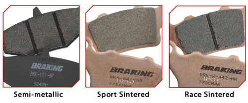 Braking 31-764S 764SM1 BRAKE PAD SET SEMI-METALLIC