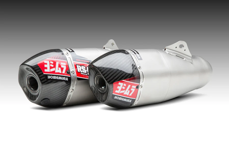 Yoshimura RS-9T Header Canister END CAP Exhaust Dual System SS-AL-CF - 225840R520 Honda CRF450R / CRF450RX 2017-2020
