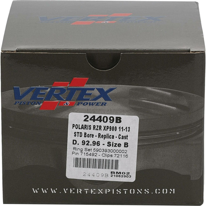 Vertex 24719B Piston Kit Cast 92.95/Standard 10.6:1 POL - 24409B Polaris RZR 2011-2014