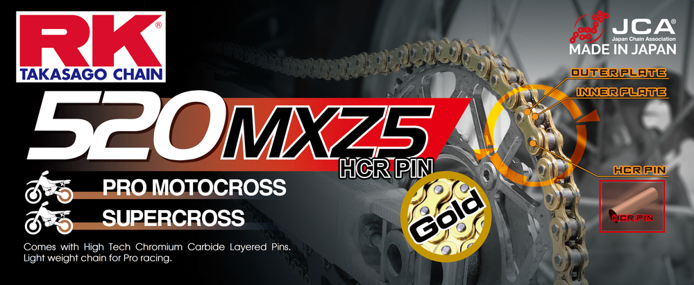 Rk Excel 691-15000G GB520MXZ5-120 GB520MXZ5 DRIVE CHAIN GOLD 520 X 120