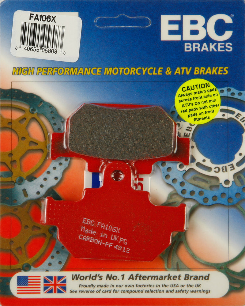 EBC Brake Pads Carbon X Series - FA106X Suzuki RM 125 / RM 250 / Boulevard 2005-2009