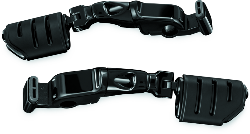Kuryakyn 3995 Ergo II Trident Dually ISO Pegs With Long Arms Gloss Black - Photo - Primary