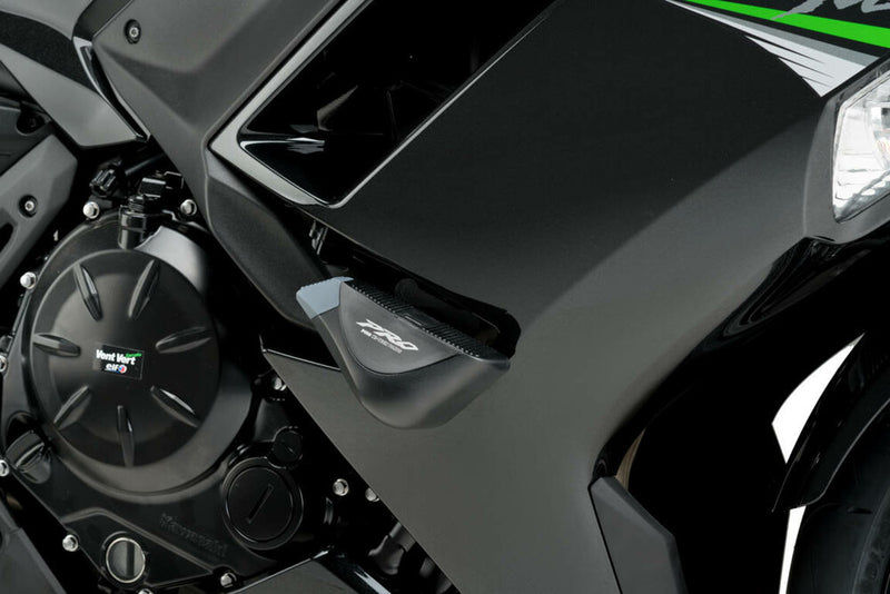 Puig Hi-Tech Parts Frame Sliders PRO Black - 9467N Kawasaki Ninja 650 2020-2022
