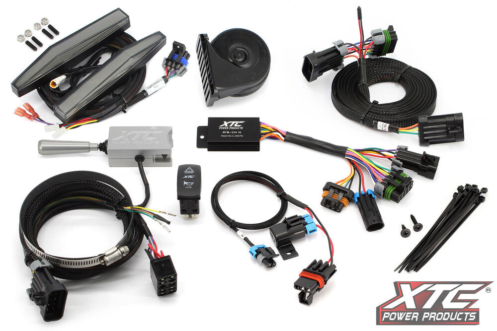 Xtc Power Products 630-1397 ATS-L-POL-M10U-DRL AUTO TURN SIGNAL KIT W/ BILLET LEVER AND FRONT DRL LIGHTS POL