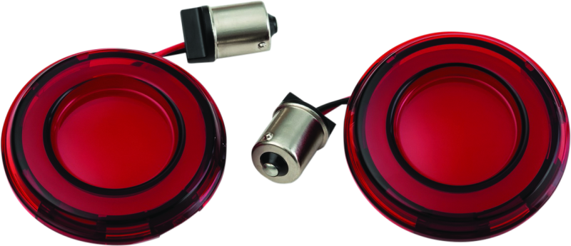 Kuryakyn 2908 Tracer L.e.d. Front Turn Signal Insert Red Light Red Lens 1156 - Photo - Primary