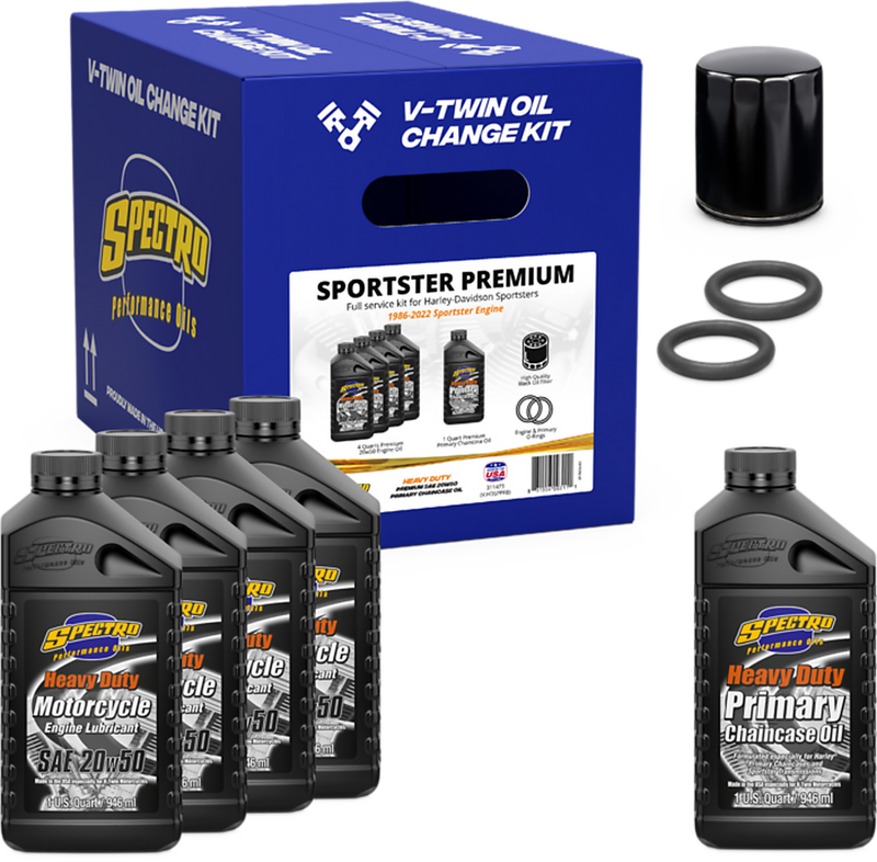 Spectro V-Twin Full OIL Service Kit XL Premium - 311473 For Harley Sportster 1986-2022