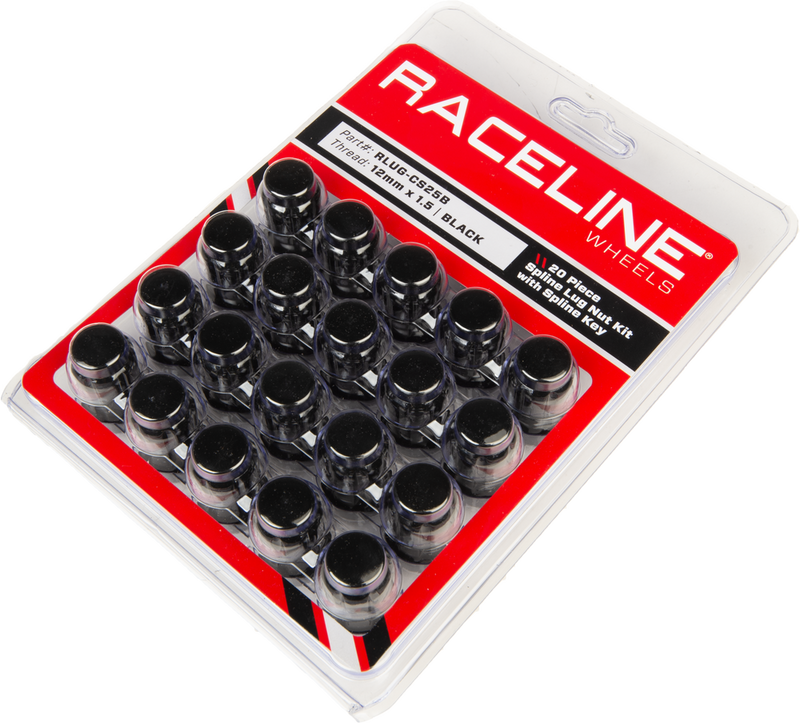 Raceline Wheels 12MMX1.50 Lock Style LUG 20/PK Lock Style LUG Nuts Black - RLUG-CS25B Polaris RZR / Ranger / Xpedition 2022-2024