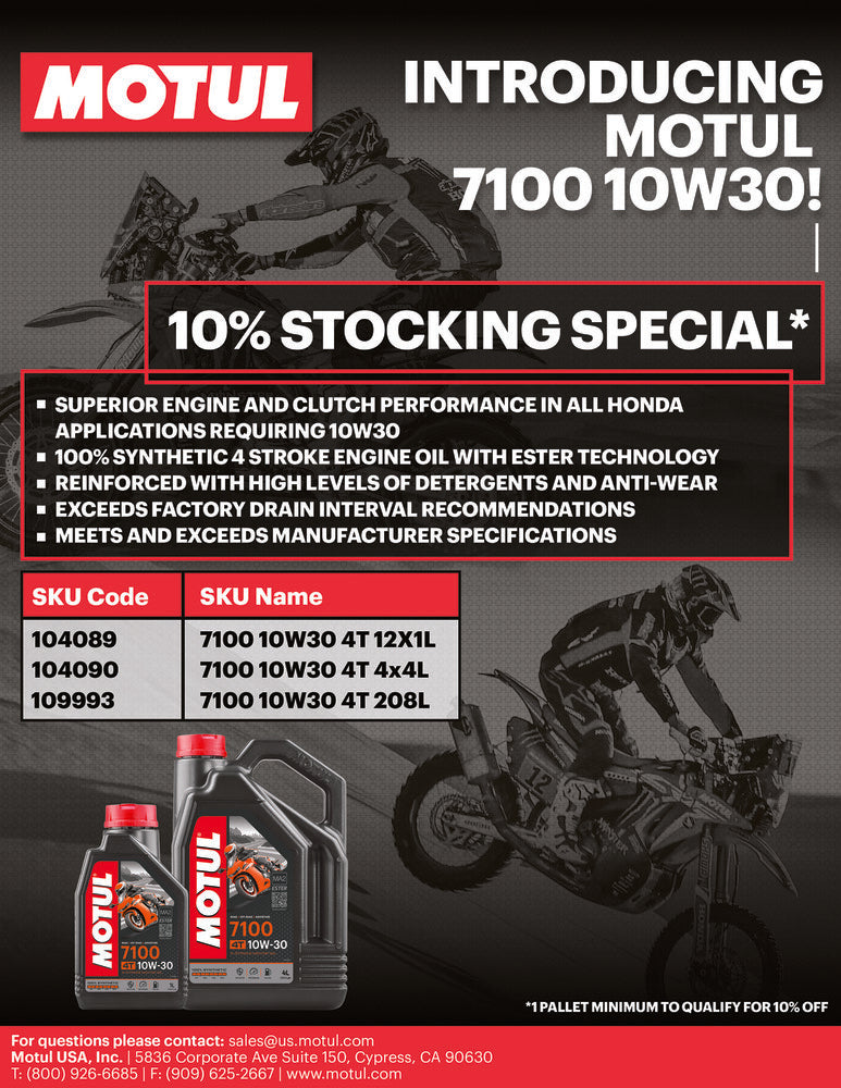 Motul 82-20611 104090 7100 OIL 4T 10W30 4L 4/CASE