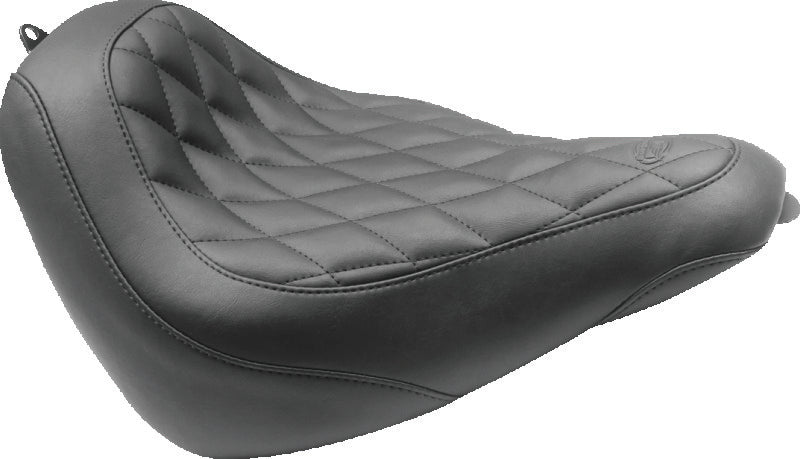 Mustang Motorcycle 83047 Mustang 18-21 Harley Softail Slim Wide Tripper Solo Seat Diamond Stitch - Black - Photo - Primary